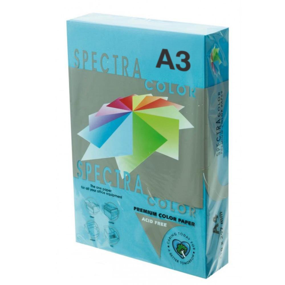 Papel A3 Spectra 80g 500 Hojas Azul Turquesa