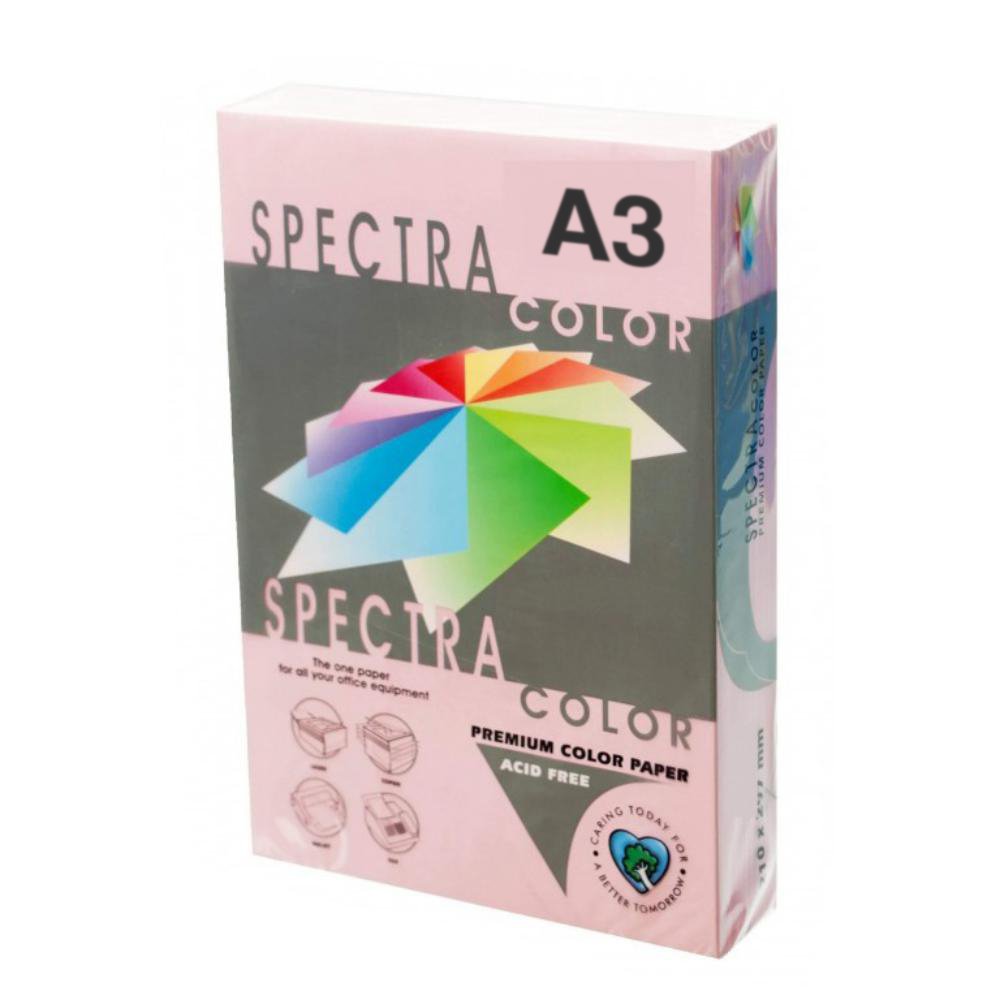 Papel A3 Spectra 80g 500 Hojas Rosa Claro