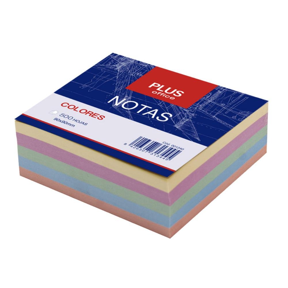 Taco de Notas Plus Office 90 x 90 mm Colores Surtidos 500