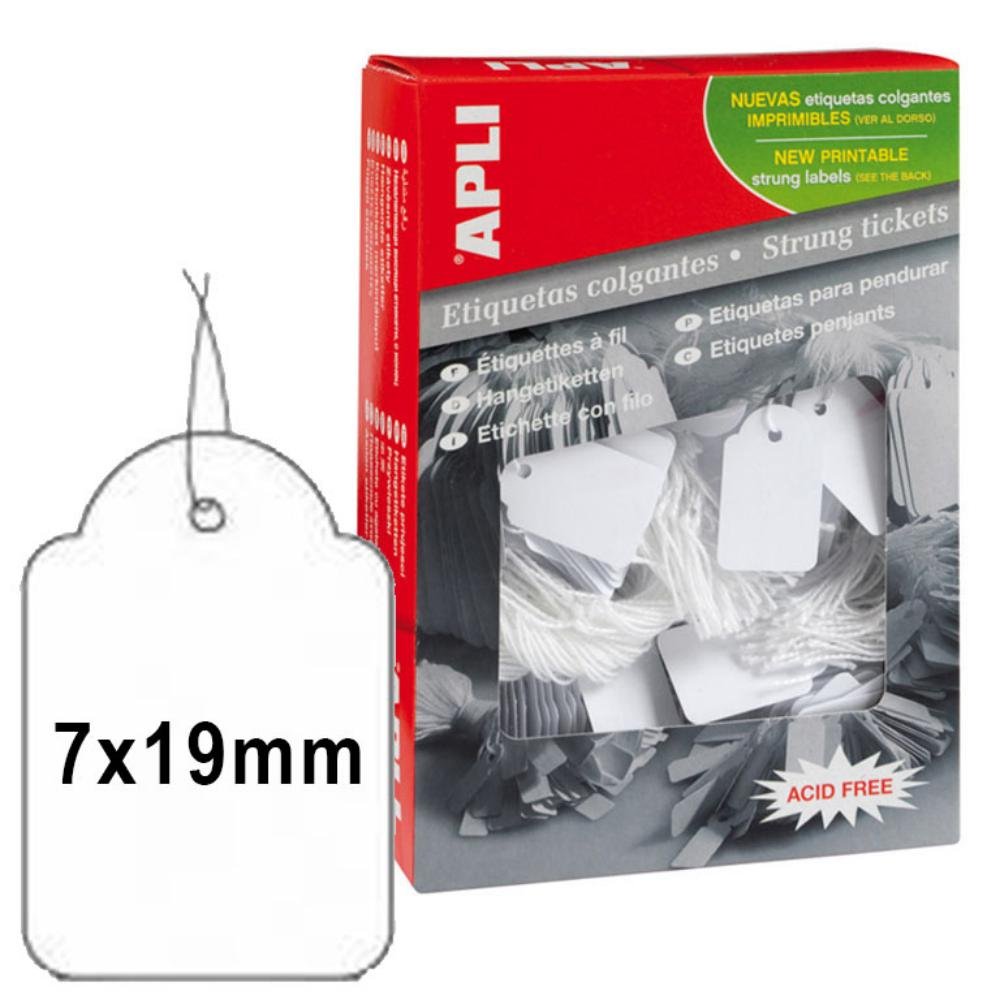 Etiquetas Colgantes Apli 7 x 19 mm 1000 ud.