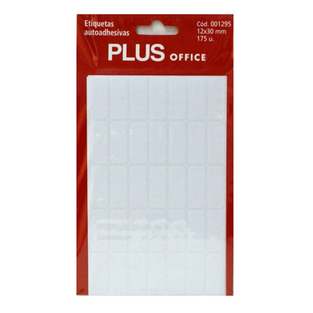 Etiquetas Autoadhesivas Plus Office 12 x 30 mm 175 Etiquetas 5 Hojas