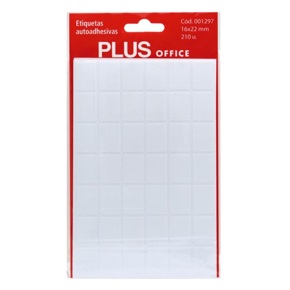 Etiquetas Autoadhesivas Plus Office 16 x 22 mm 210 Etiquetas 5 Hojas