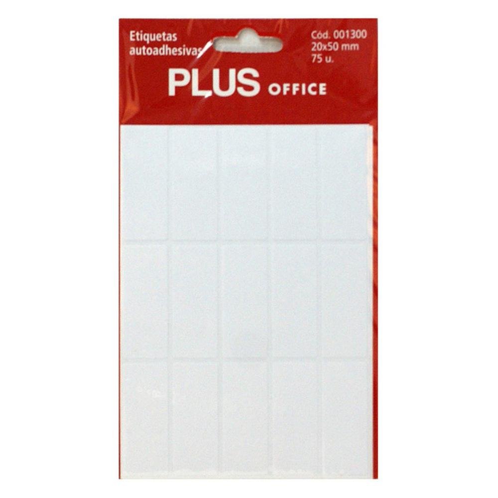 Etiquetas Autoadhesivas Plus Office 20 x 50 mm 75 Etiquetas 5 Hojas