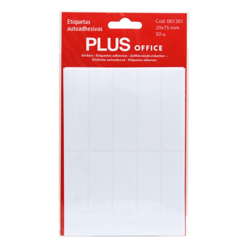 Etiquetas Autoadhesivas Plus Office 20 x 75 mm 50 Etiquetas 5 Hojas