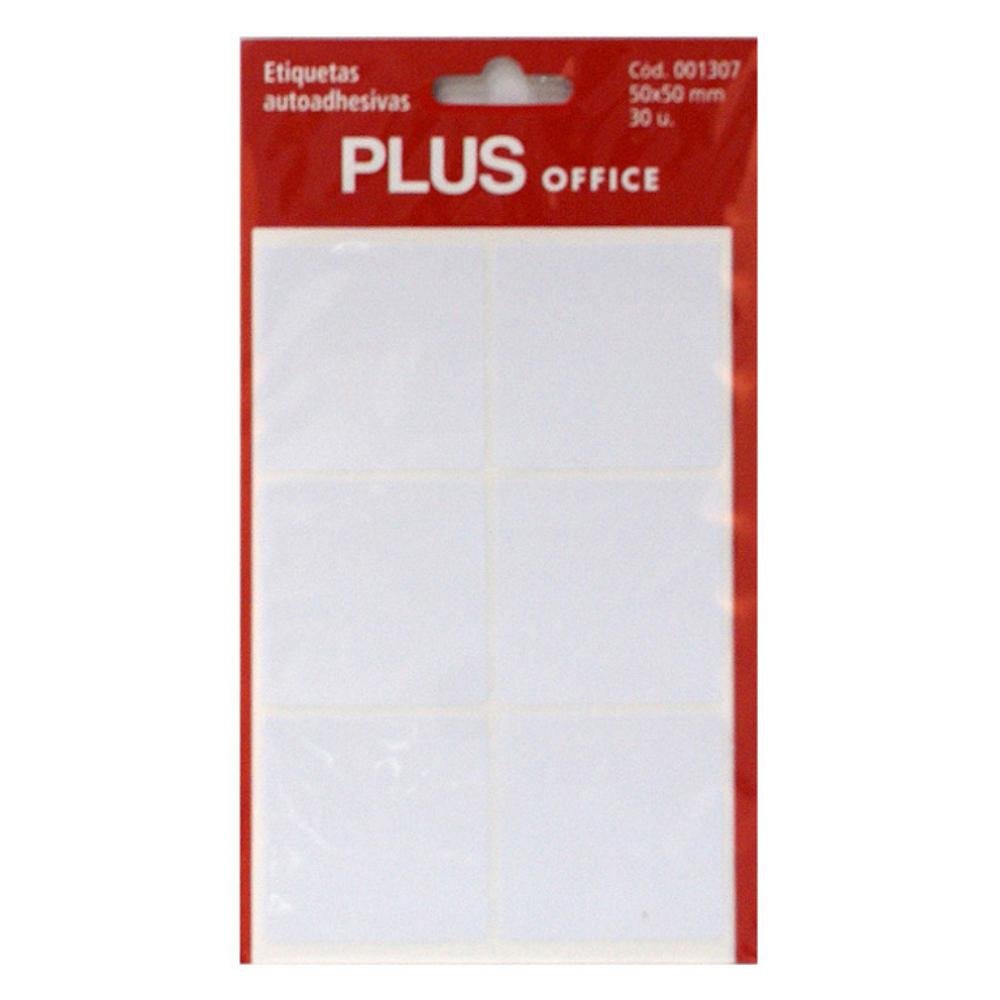 Etiquetas Autoadhesivas Plus Office 50 x 50 mm 30 Etiquetas 5 Hojas