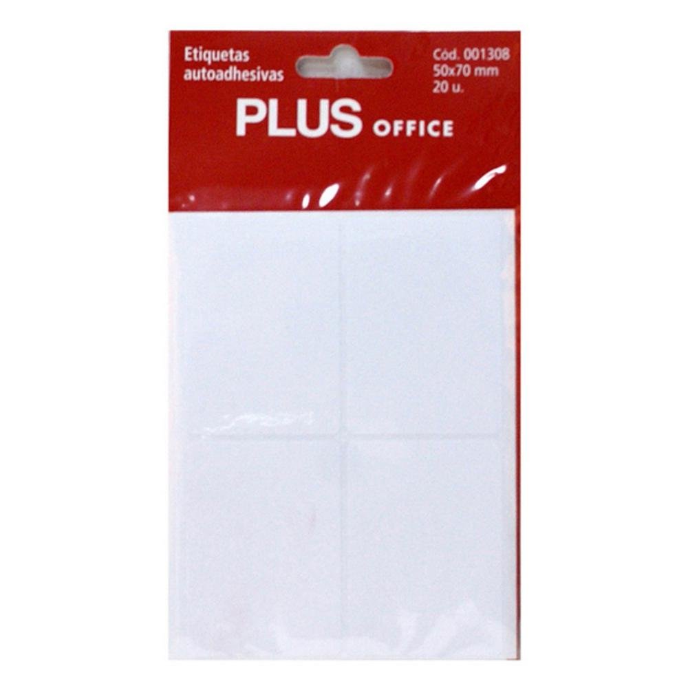 Etiquetas Autoadhesivas Plus Office 53 x 82 mm 20 Etiquetas 5 Hojas
