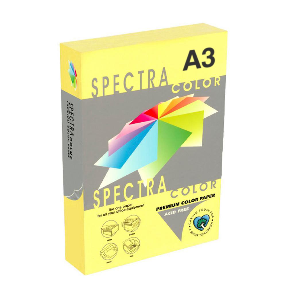 Papel A3 Spectra 80g 500 Hojas Amarillo
