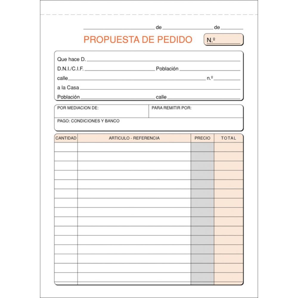 Talonario Pedidos Plus Office 145 x 207 mm Original 100 Hojas