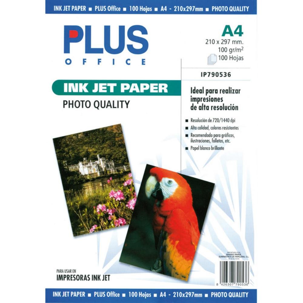 Papel Fotográfico A4 Plus Office Inkjet Paper 1440 Dpi 100g 100 Hojas