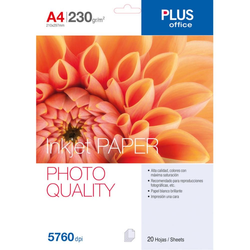 Papel Fotográfico A4 Plus Office Inkjet Paper 5760 Dpi 230g 20 Hojas