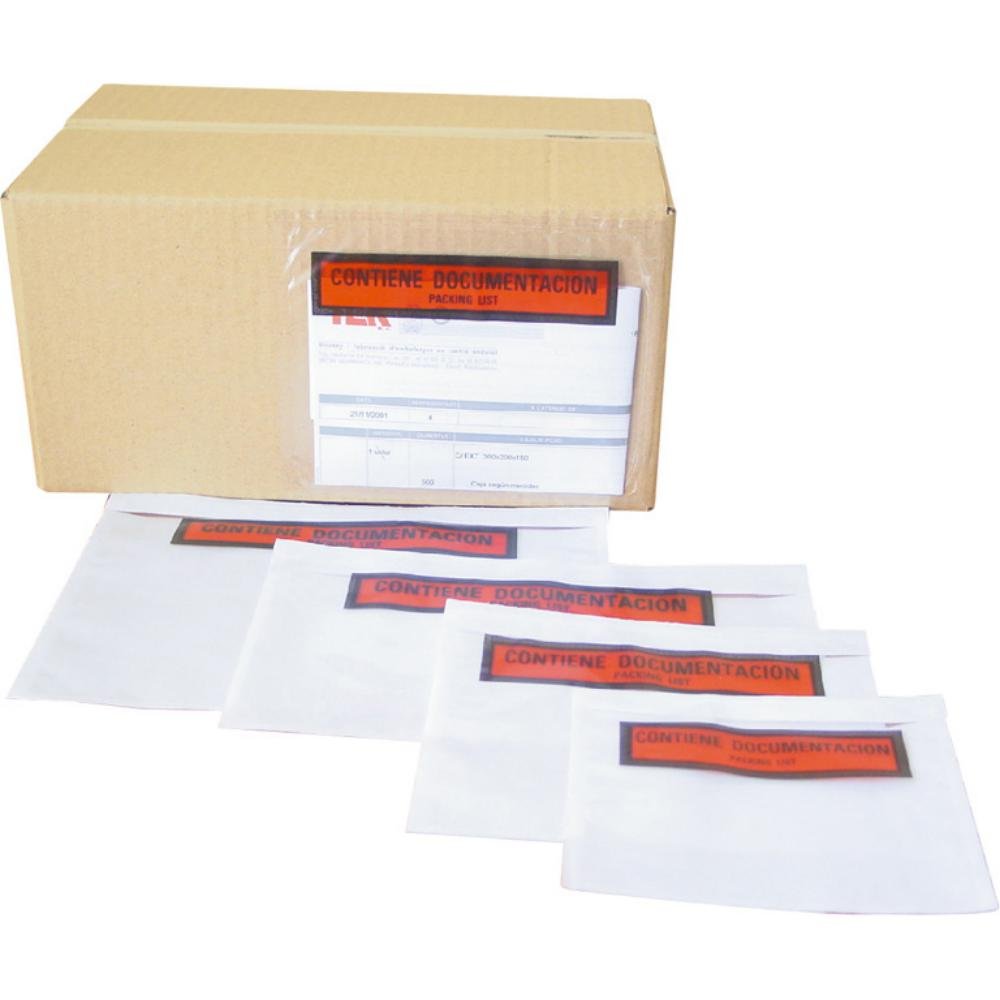 Sobres Portadocumentos Plus Office 162 x 120 mm Transparentes 100 ud.