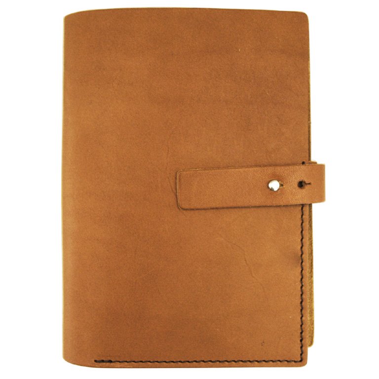 Agenda Piel Plus Office Rayado Liso Marrón Claro