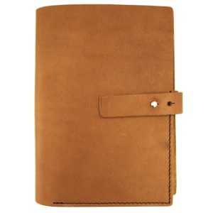 Agenda Piel Plus Office Rayado Horizontal Marrón Claro
