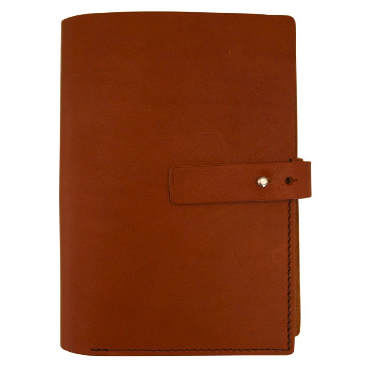Agenda Piel Plus Office Rayado Liso Marrón Oscuro