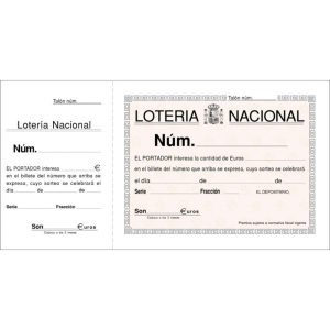 Talonario Lotería Plus Office 207 x 109 mm 25 Hojas 20 ud.