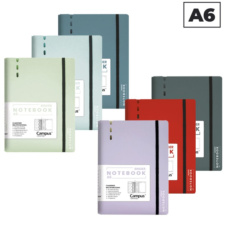 Carpeta Anillas Campus University A6 40 Hojas 80g
