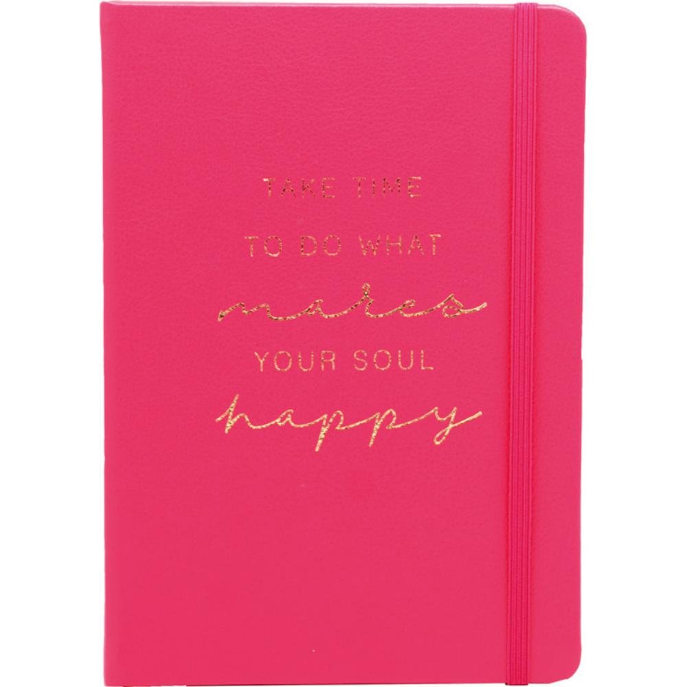 Libreta Encuadernada Forrada Campus University A5 80 Hojas 100g con Goma Rayado Puntos Rosa