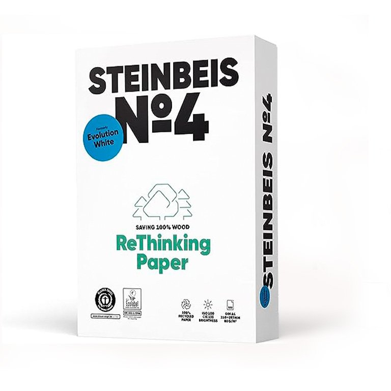 Papel A3 100% Reciclado Steinbeis Nº4 80g 500 Hojas
