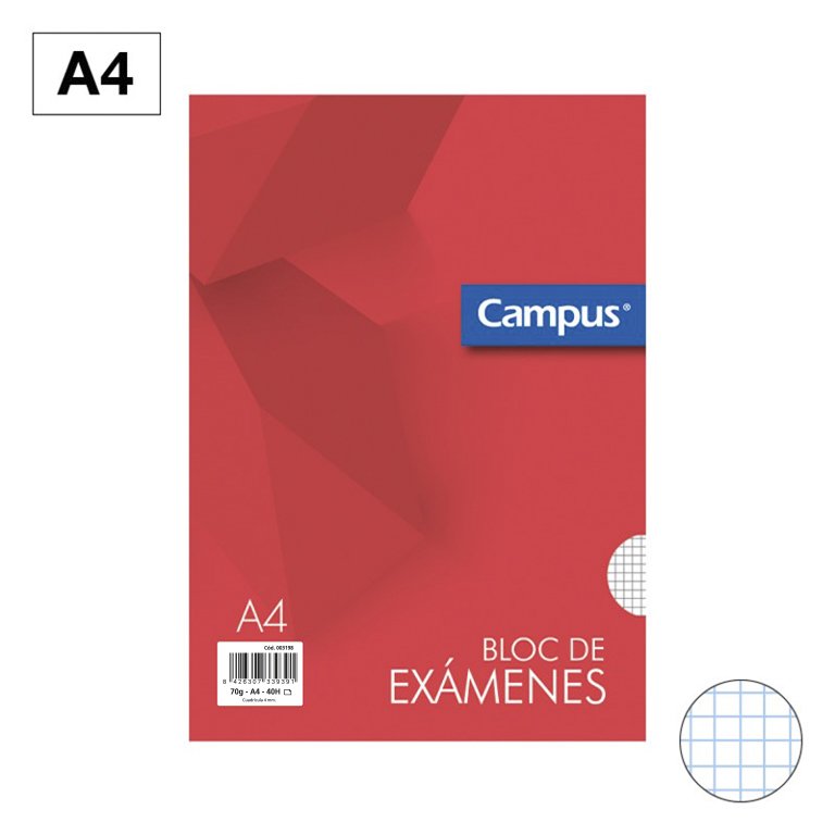 Bloc de Exámenes Campus A4 70g 40 Hojas