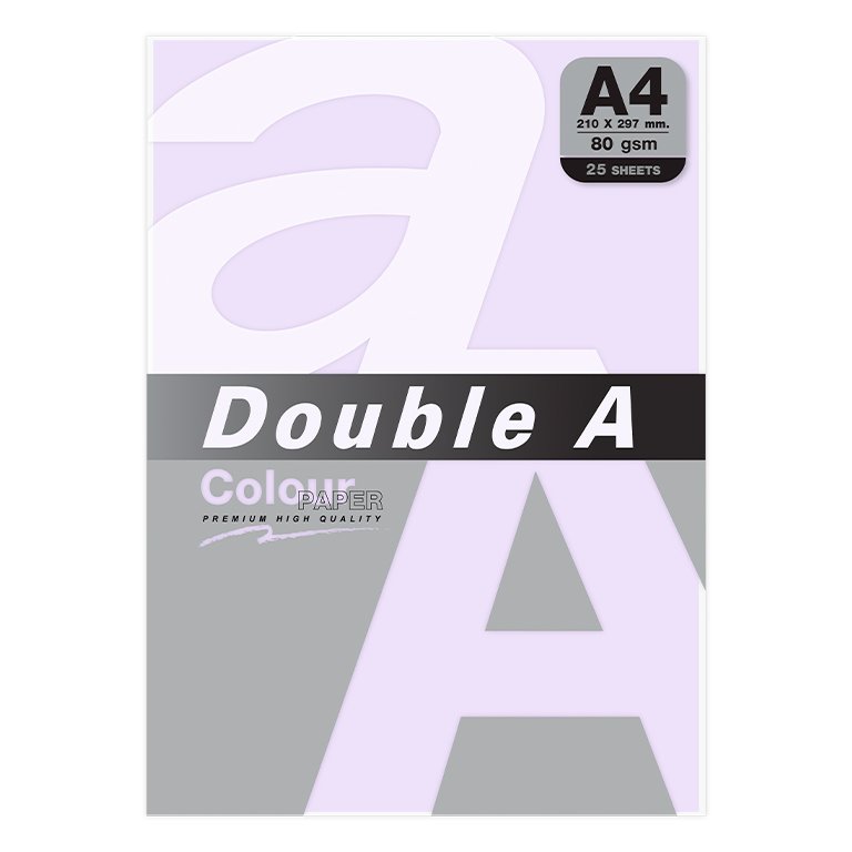 Papel A4 Double A Colour 80g 25 Hojas Lavanda