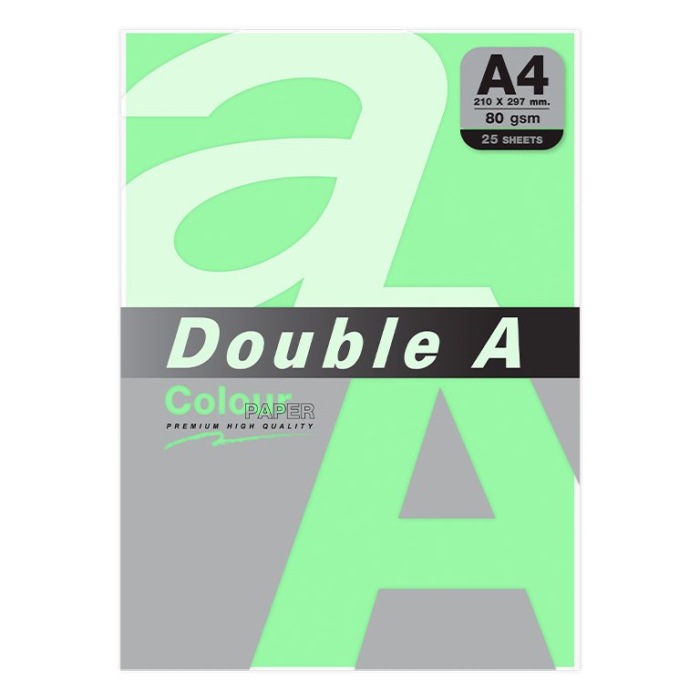 Papel A4 Double A Colour 80g 25 Hojas Esmeralda