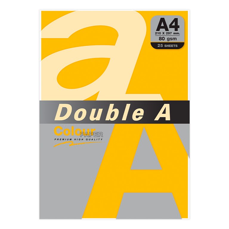 Papel A4 Double A Colour 80g 25 Hojas Oro