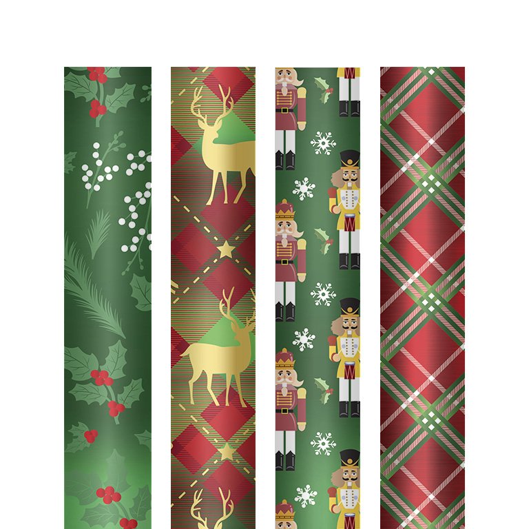 Papel de Regalo Campus Surtido Navidad Metalizado 02 Expositor 25 ud.