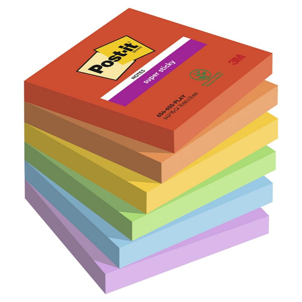 Bloc Notas Adhesivas Post-It 76 x 76 mm Playful 540 Hojas