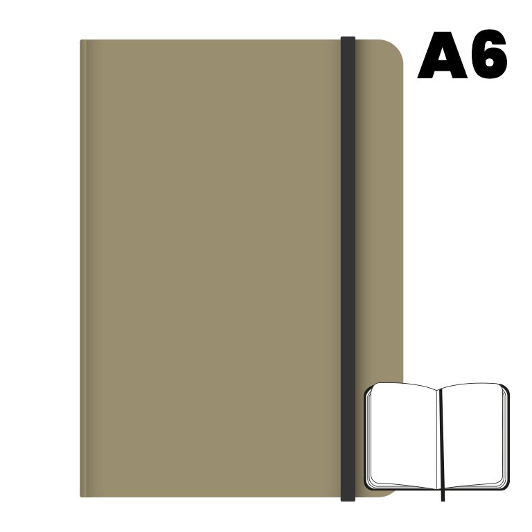 Libreta Cosida Campus University A6 Hojas Lisas Beige