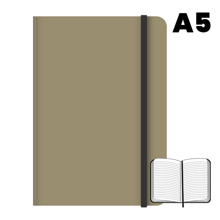 Libreta Cosida Campus University A5 Rayado Horizontal Beige