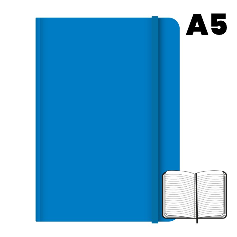Libreta Cosida Campus University A5 Rayado Horizontal Azul Cielo