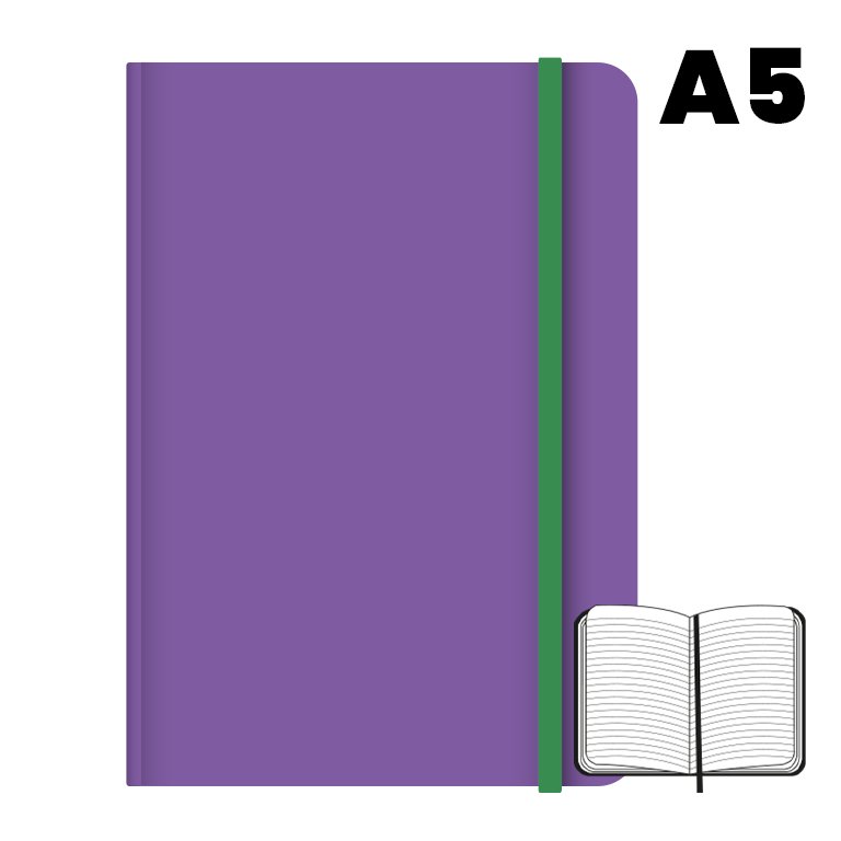 Libreta Cosida Campus University A5 Rayado Horizontal Violeta