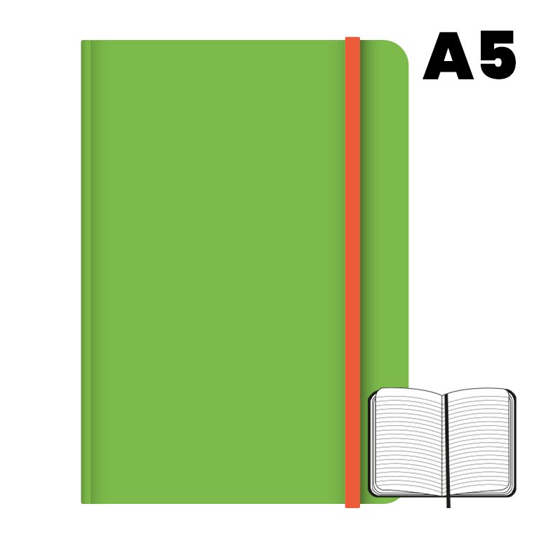 Libreta Cosida Campus University A5 Rayado Horizontal Verde