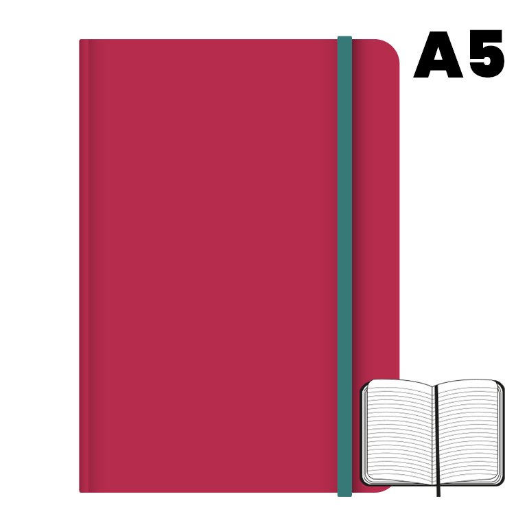 Libreta Cosida Campus University A5 Rayado Horizontal Fucsia