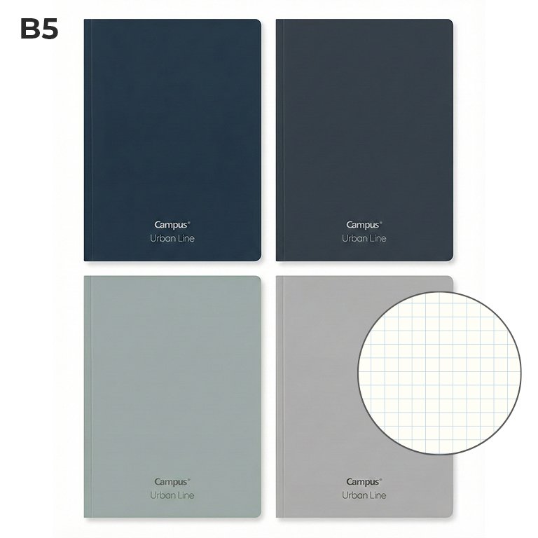 Libreta Soft Campus Urban Line B5 40 Hojas Cuadrícula 4 mm