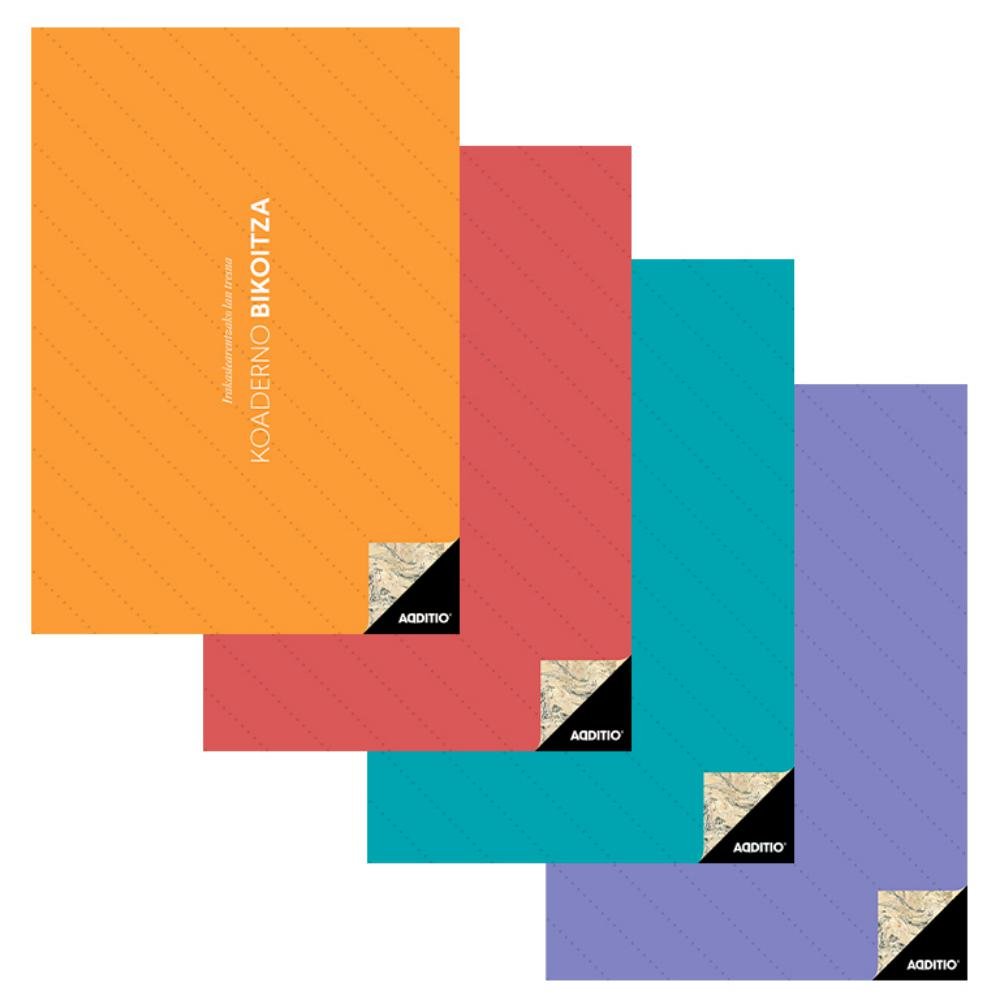 Cuaderno Dúplex Additio A4 Euskera Colores Surtidos