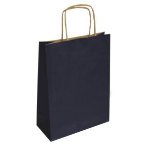 Bolsa Papel Kraft Azul Marino Mediana