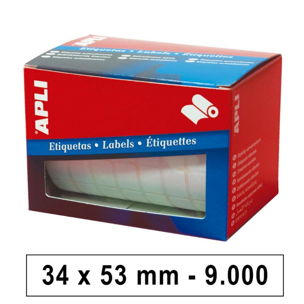 Etiquetas en Rollo Apli 34 x 53 mm 900 ud.