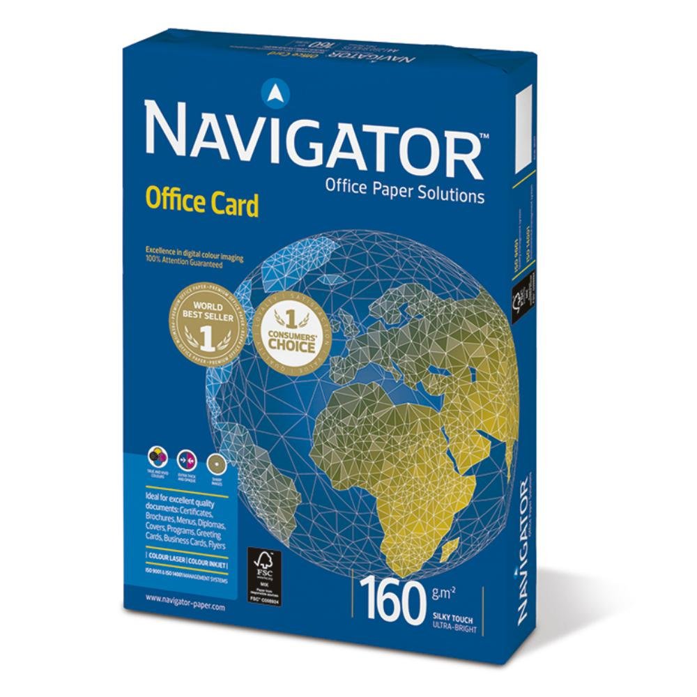 Papel A4 Navigator Office Card 160g 250 Hojas Blanco