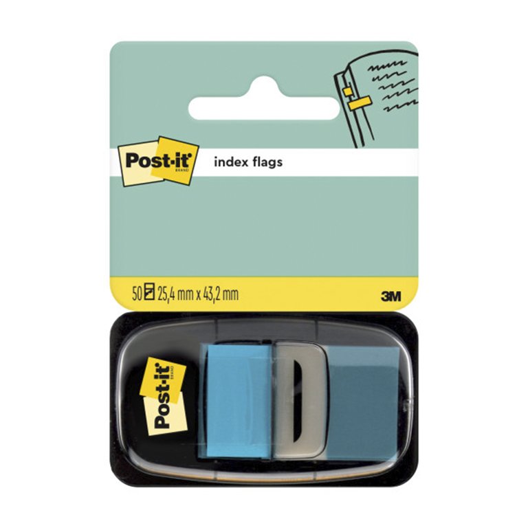 Marcapáginas Post-it Index 25,4x43 mm Azul Vivo (50 index)