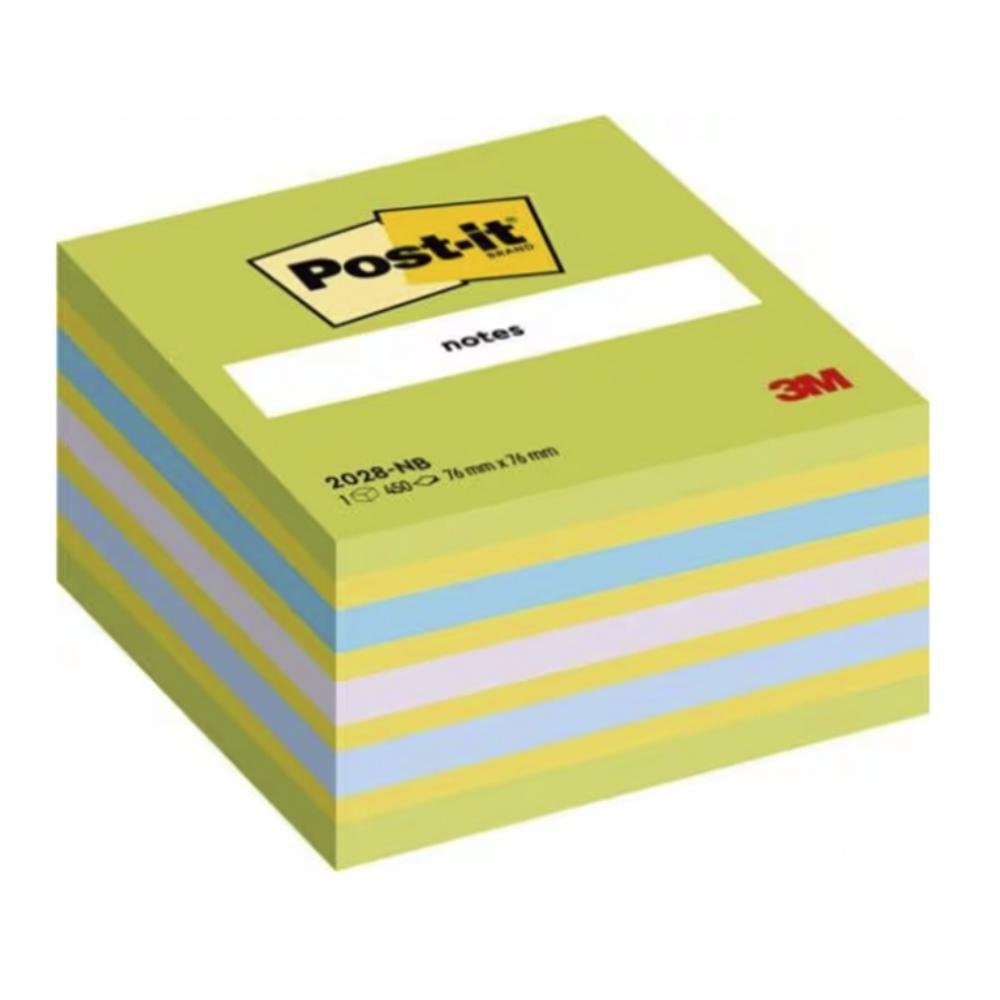 Bloc Notas Adhesivas Post-It 76 x 76 mm Azul/Verde Neón 450 Hojas