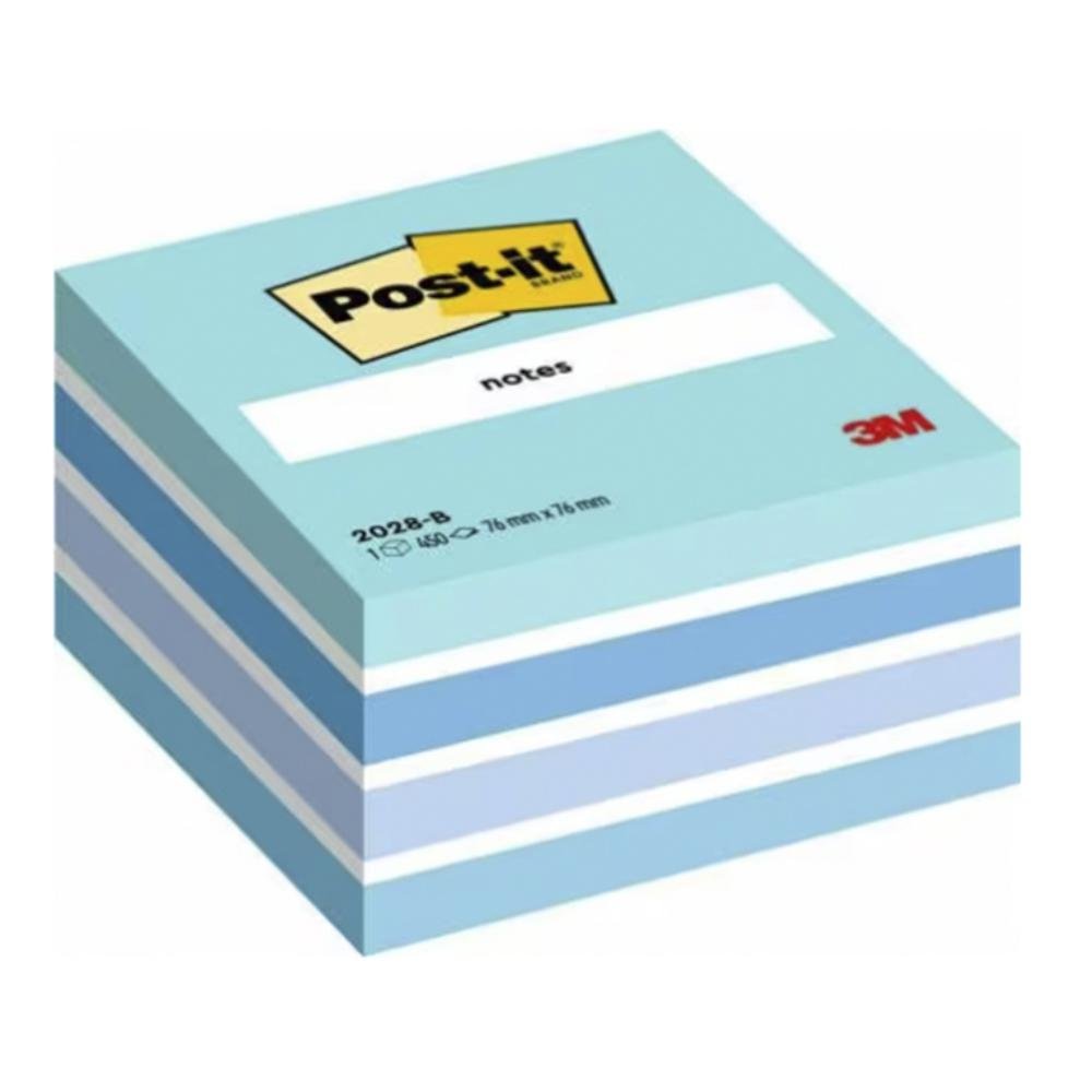 Bloc Notas Adhesivas Post-It 76 x 76 mm Azul Pastel 450 Hojas