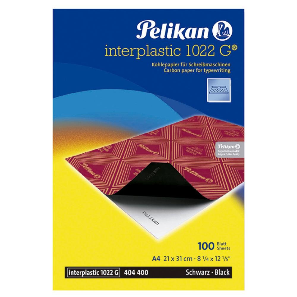 Papel Carbón Pelikan A4 100 Hojas Interplastic Negro