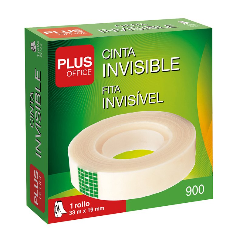 Cinta Adhesiva Invisible Plus Office Extra Fuerte 19 mm x 33 m