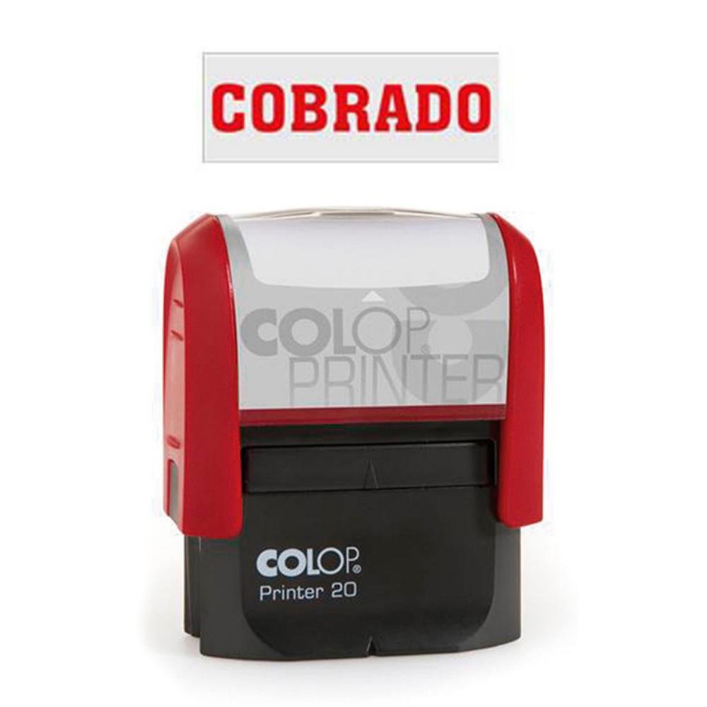 Sello Automático Colop Printer 20 "Cobrado" Rojo