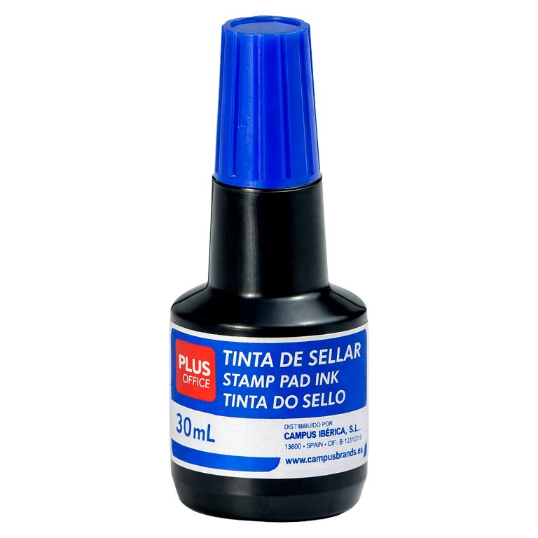 Tinta para Almohadillas Plus Office 30 ml Azul