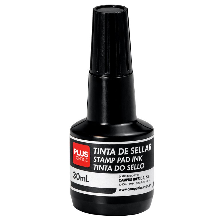 Tinta para Almohadillas Plus Office 30 ml Negro