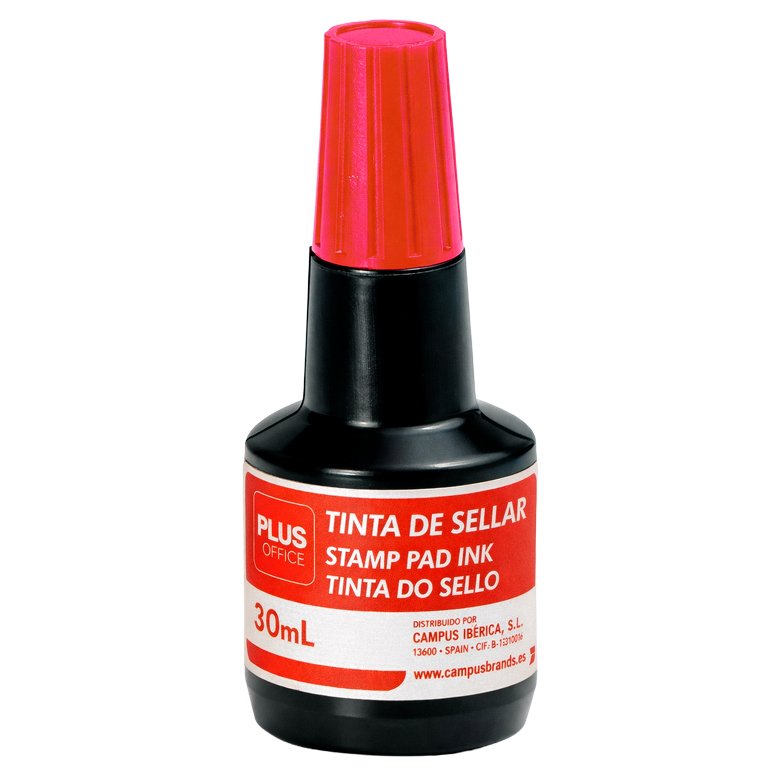 Tinta para Almohadillas Plus Office 30 ml Rojo