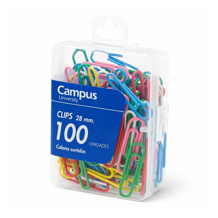 Clips Campus University Colores 28 mm 100 ud.