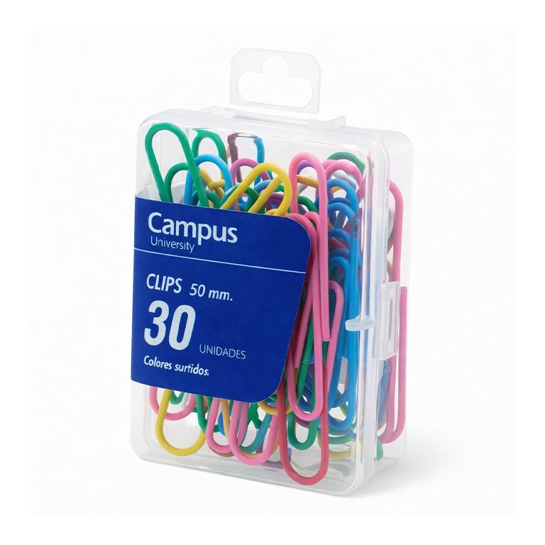 Clips Campus University Colores 50 mm 30 ud.